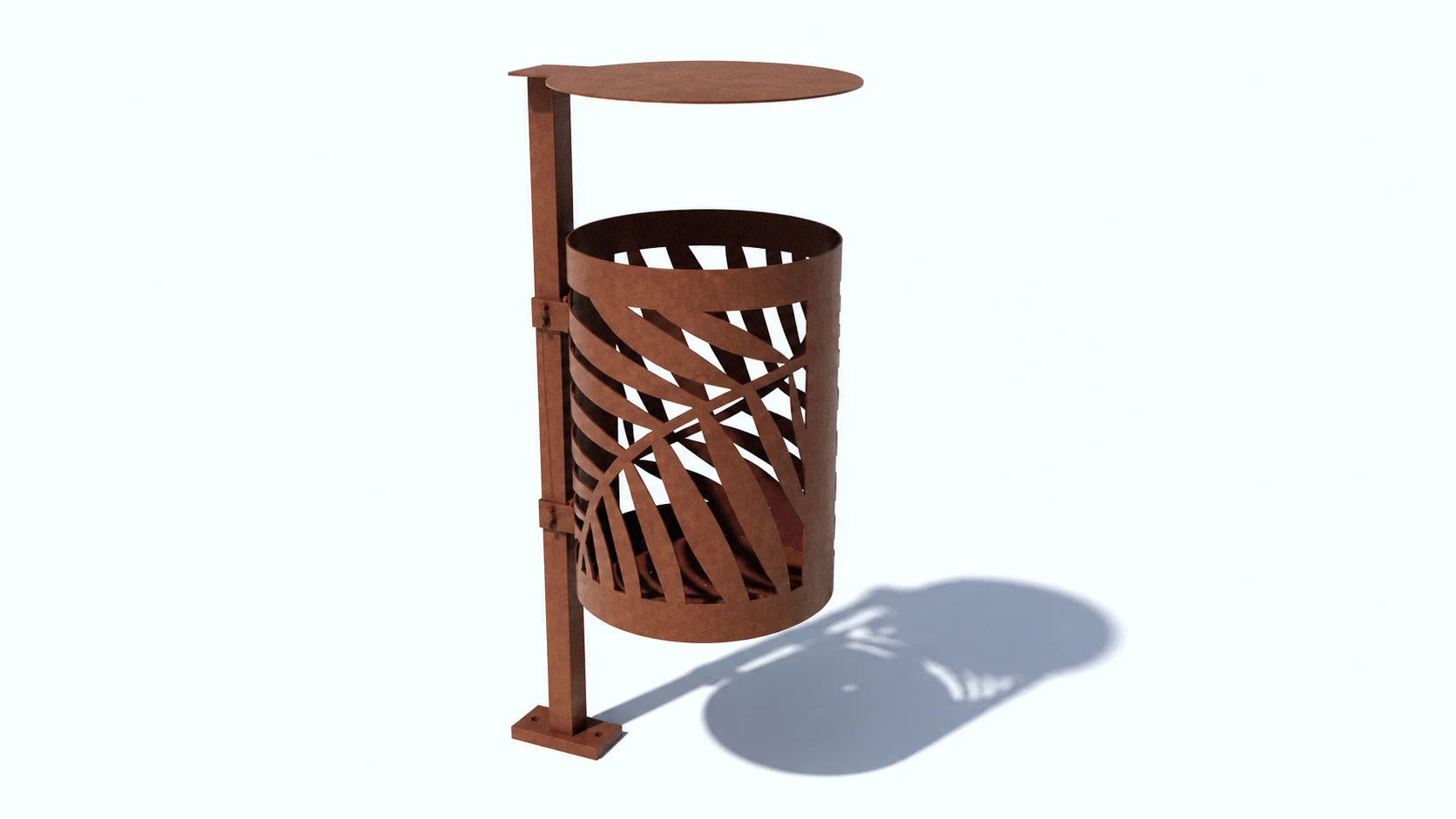 Corbeille circulaire sur pied